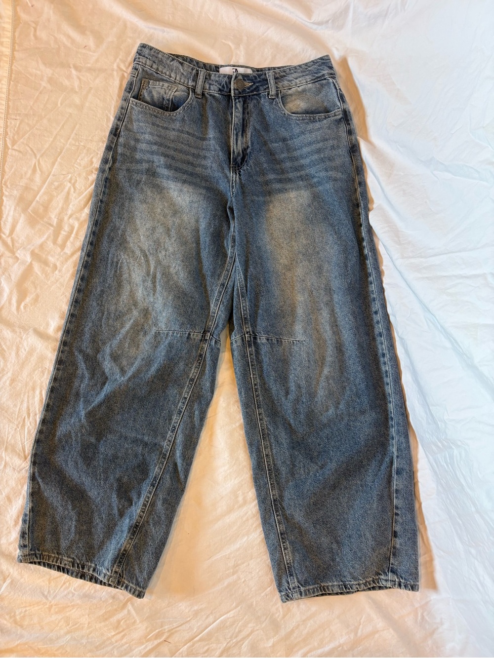 Flying Angel Barrel Leg Jeans Blue Denim Size 9/29